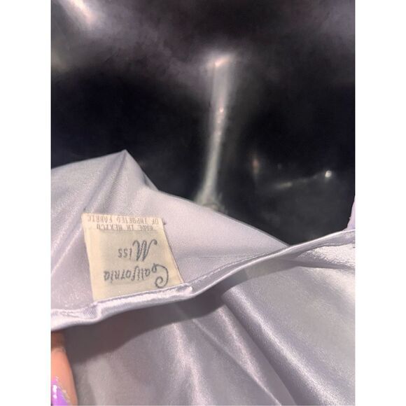 RARE Vintage Vtg California Miss full slip Cami-dress size medium purplish grey - Picture 4 of 6